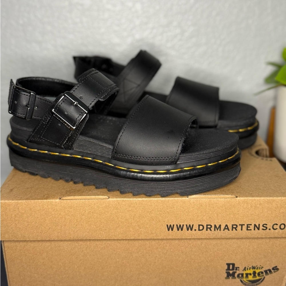 DR. MARTENS, Voss Women’s Leather Strap Sandals, Black - Picture 3 of 10